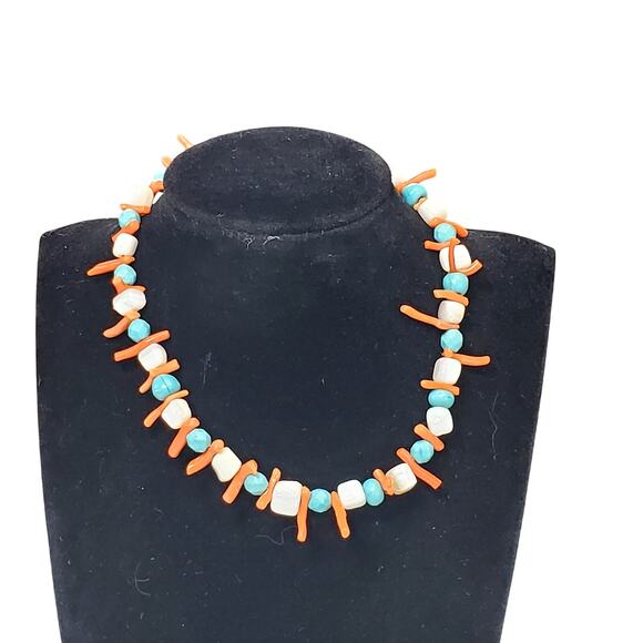 Beaded Choker Necklace 11" Very Small Handmade - Picture 1 of 3
